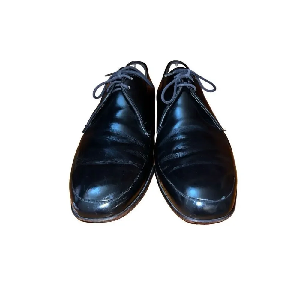 Barkers Shoes Handmade Black 2 Eyelet Derby Dress Shoes 9.5